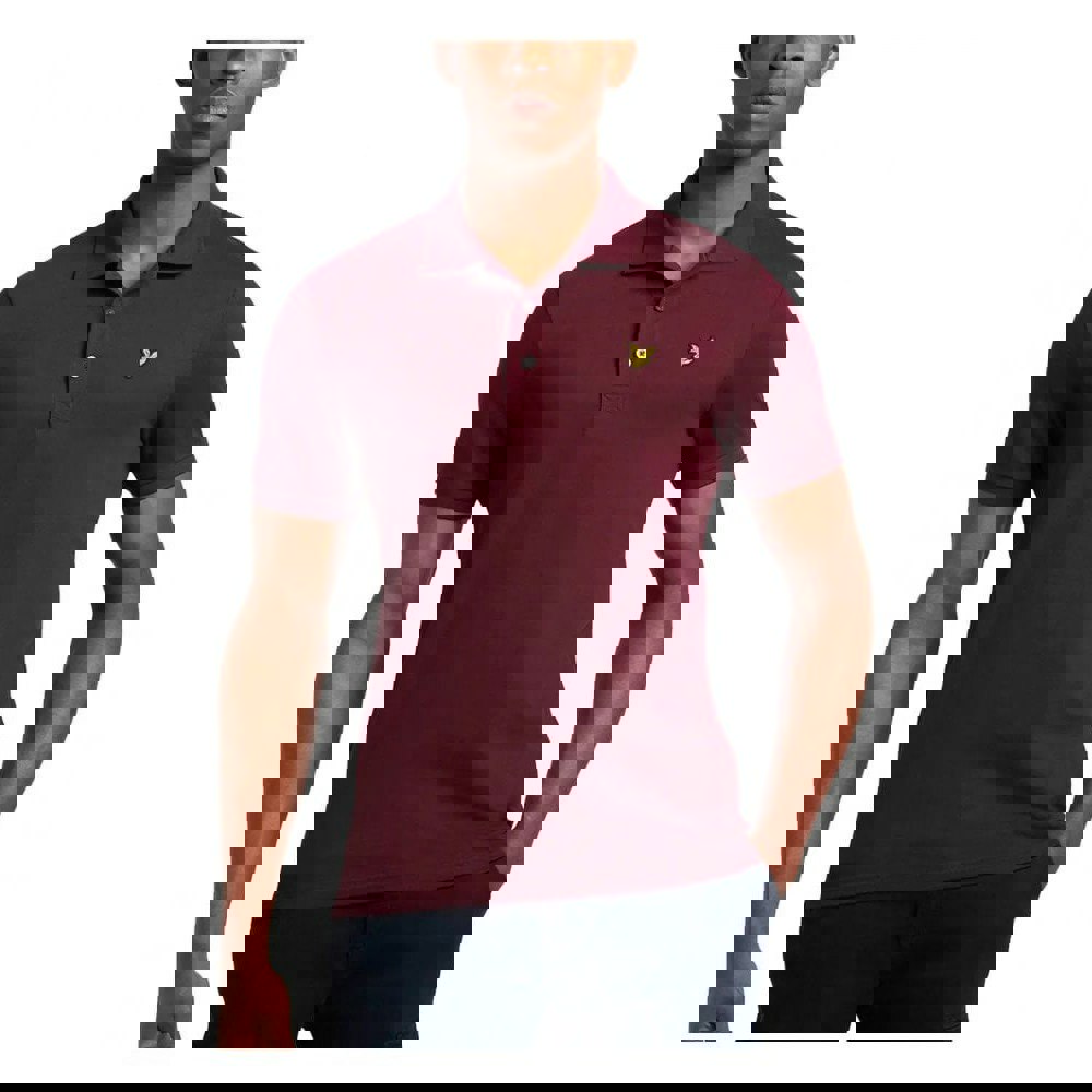 Lyle & Scott Mens Plain Plus Polo Shirt - Burgundy