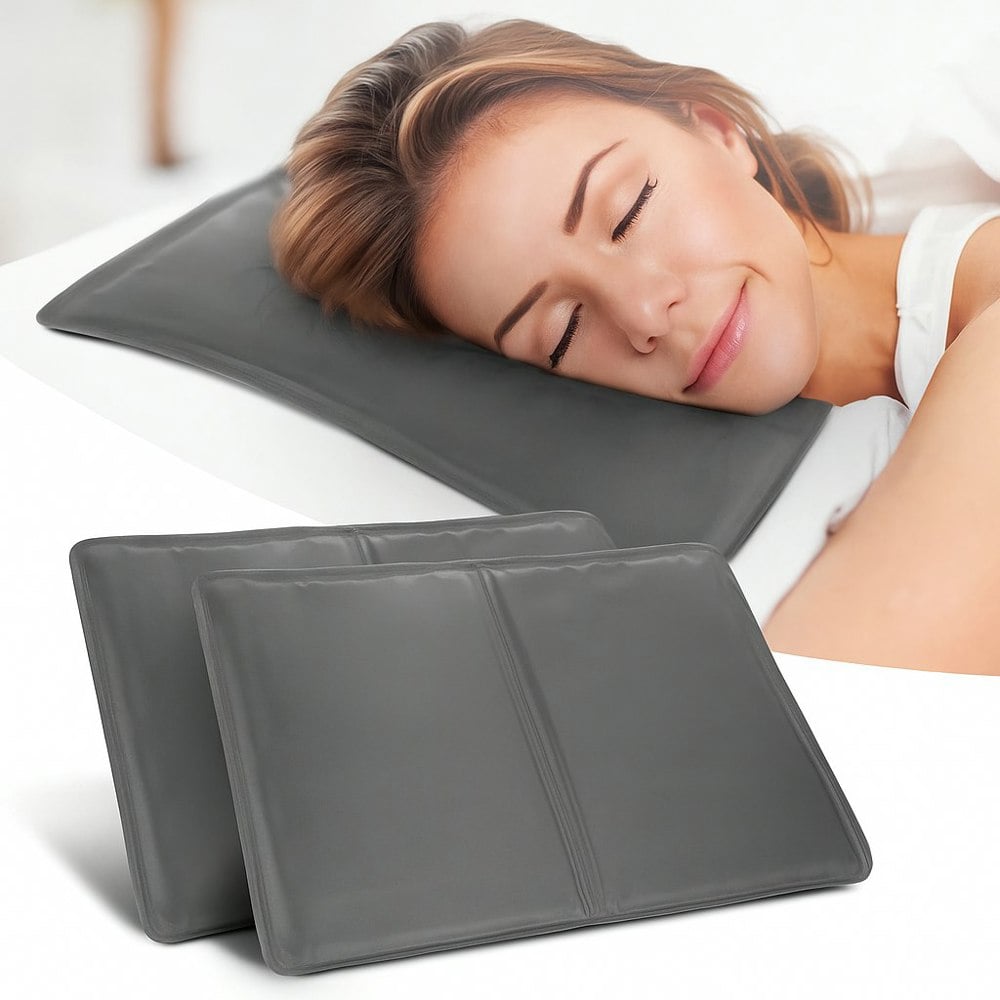 Generise Cooling Gel Pillow - 40cm x 30cm - Grey - Twin Pack