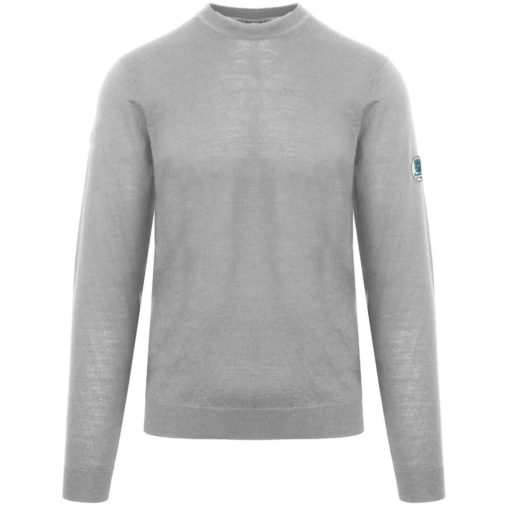 Aquascutum Plain Round Neck Grey Jumper S