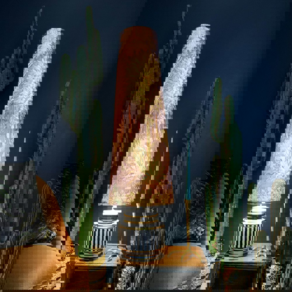 ENCHANTED WOODS VELVET KING & QUEEN OVERSIZED CONE LAMPSHADES IN CINAMMON