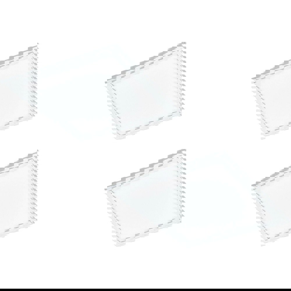2 PACK Flush Ceiling Panel Light White Sqaure Tile 16W Built in LED 4000K Loops