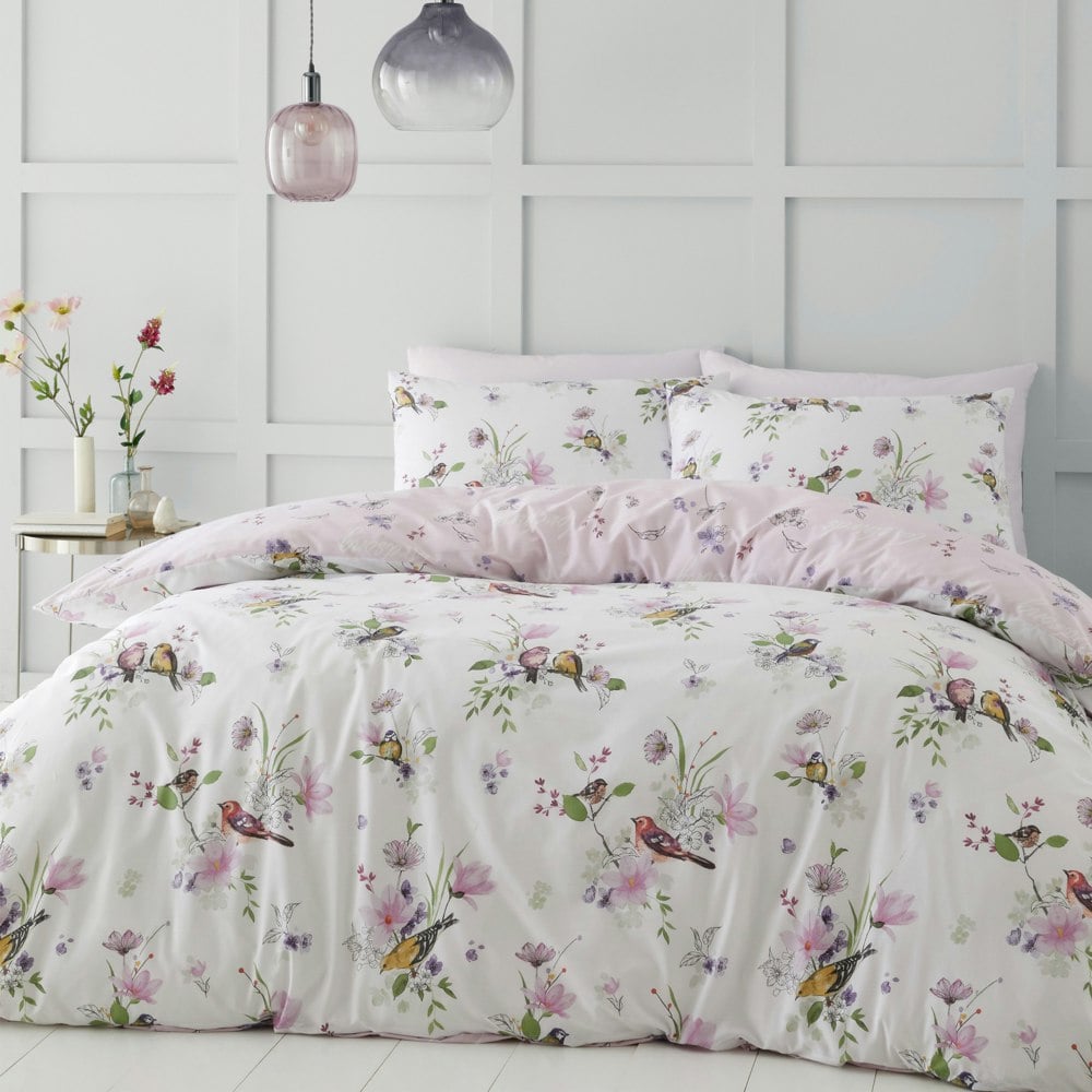 Catherine Lansfield Songbird Reversible Duvet Cover Set