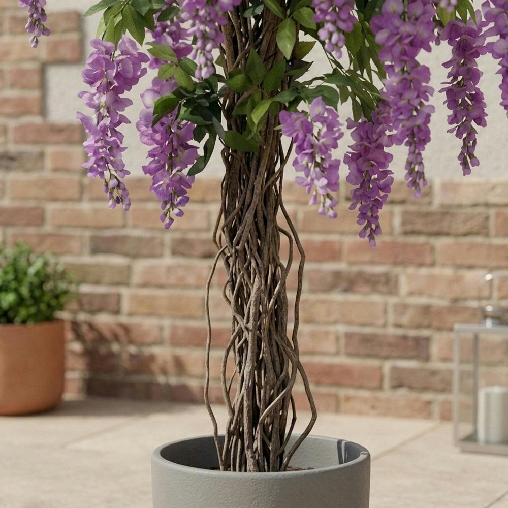 Garden Greatness Lifelike Purple Wisteria Potted Tree