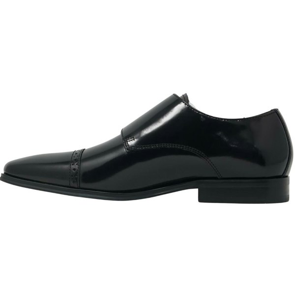 Versace Collection Leather Monk Shoes - Black