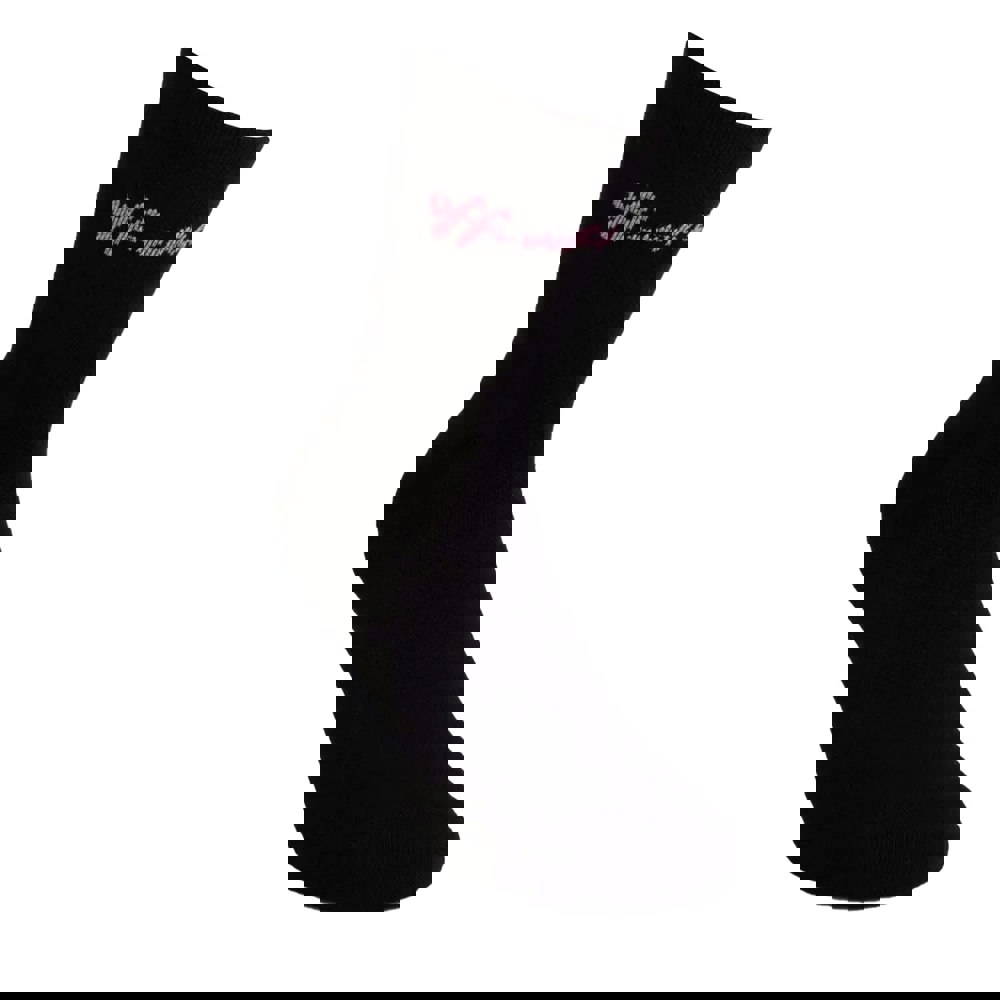Off White Womens Script Logo Socks - Black/Pink