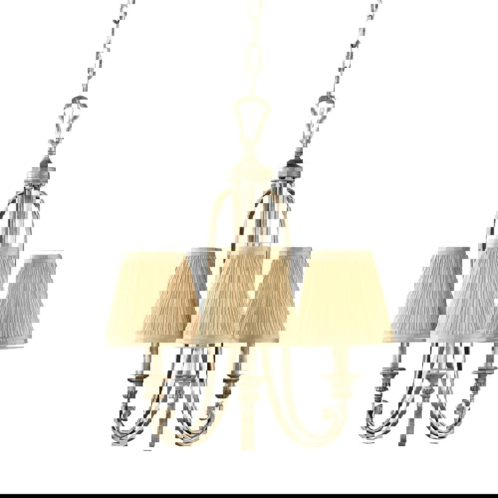 3 Bulb Chandelier Hanging Pendant LIght Silver Sand LED E14 60W Bulb Loops