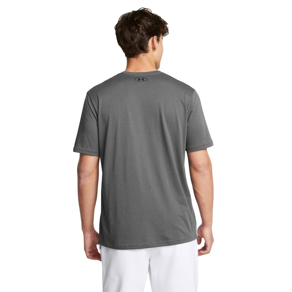 Under Armour Mens Sportstyle Short-Sleeved T-Shirt - Castle Rock Grey/Black