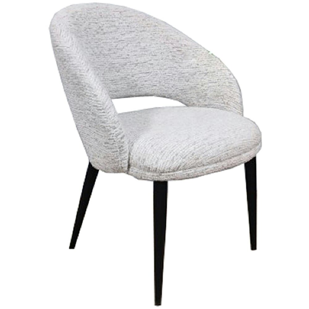 Wyld Haus Montsoreau Upholstered White Curved Open Backrest Dining Chair