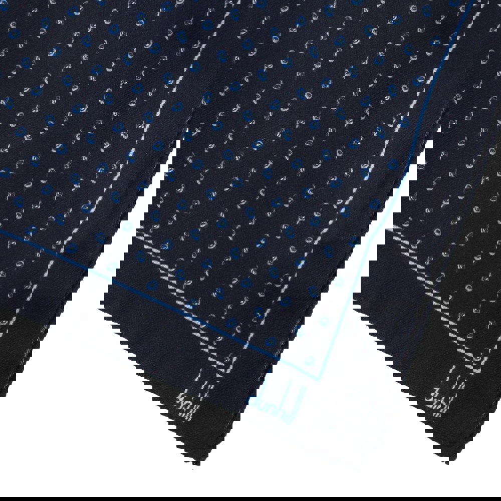 Dunhill mulberry silk pocket square Luxurious silk with a hexbolt pattern