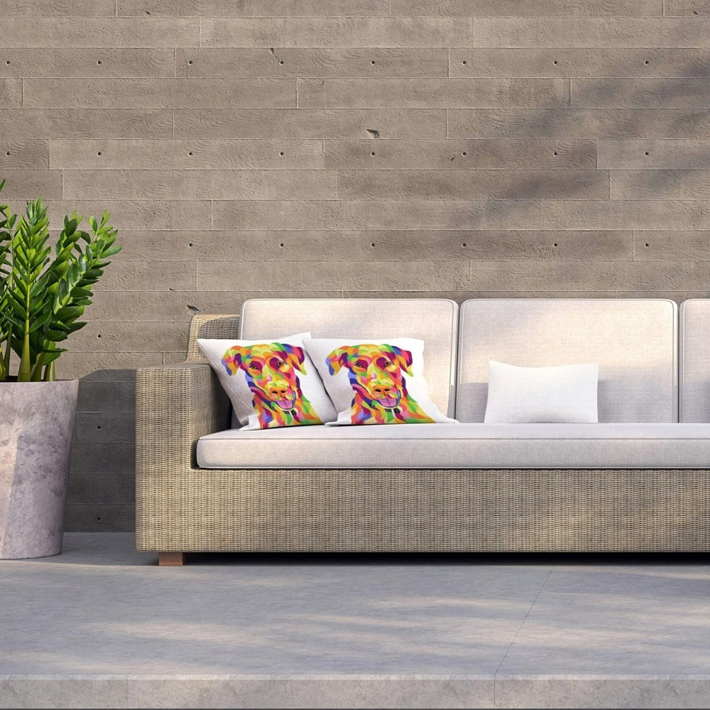 Benjamin Tate Design Amazing Illustration Of Dog Pop Art (Outdoor Cushion)