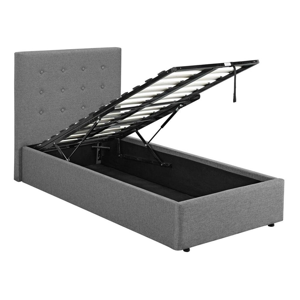 Wyld Haus Carrick Soft Grey 3ft Single Bed Tufted Velvet Velvet Headboard and Footboard