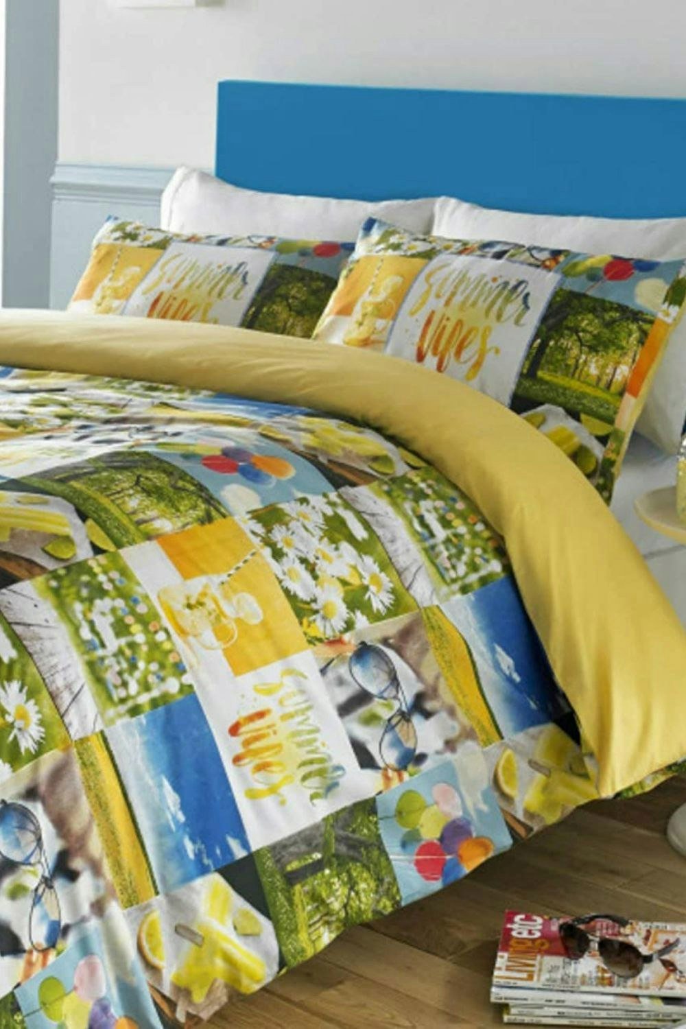 HomeSpace Direct Summer Vibes Contemporary Duvet Cover Bedding Set