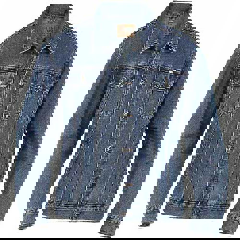 Duke Mens D555 London Trucker Western Denim Kingsize Jacket - Stonewash