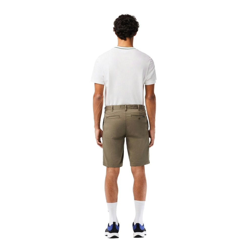 Lacoste Mens Bermuda Stretch Slim Shorts - Khaki Green
