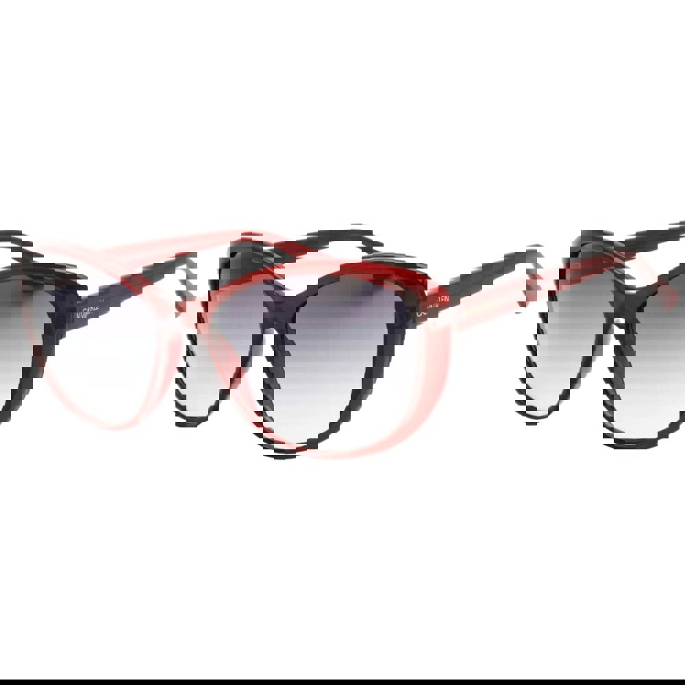 Calvin Klein Milky Burgundy Framed Grey Gradient Lensed Sunglasses