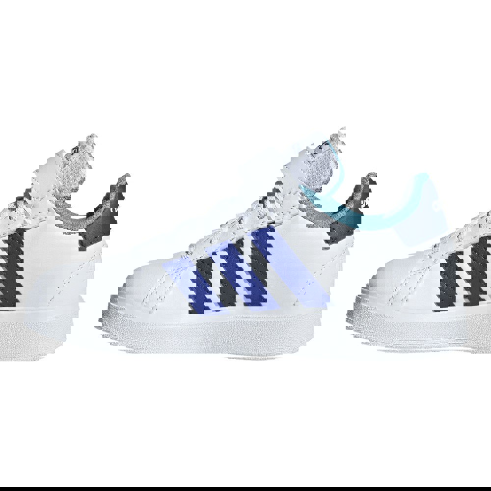 Adidas Kids Grand Court 2.0 Elastic Strap Trainers - White
