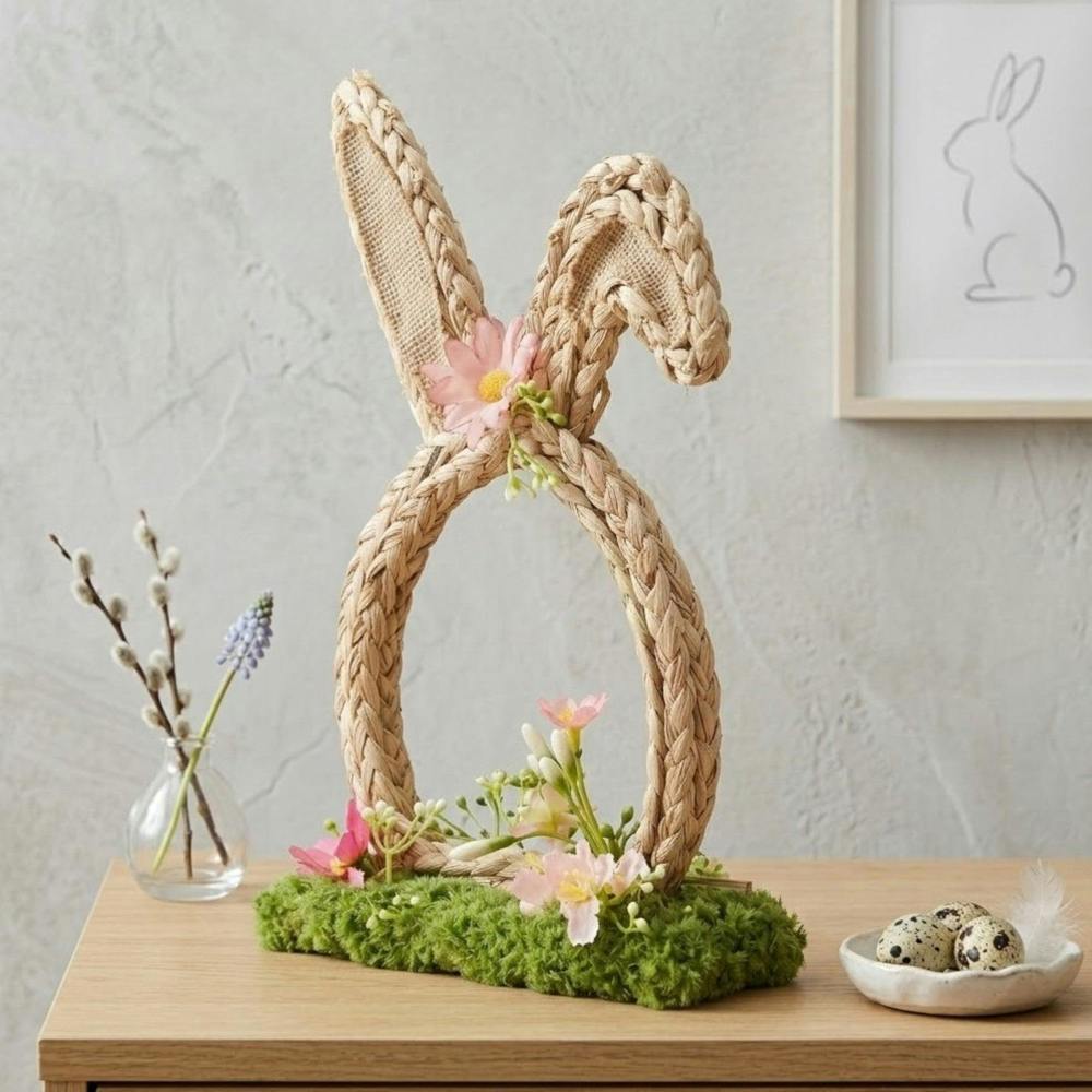 Garden Greatness Woven Bunny Ears Floral Decoration