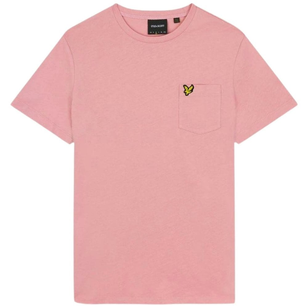 Lyle & Scott Pocket On Chest Palm Pink T-Shirt M