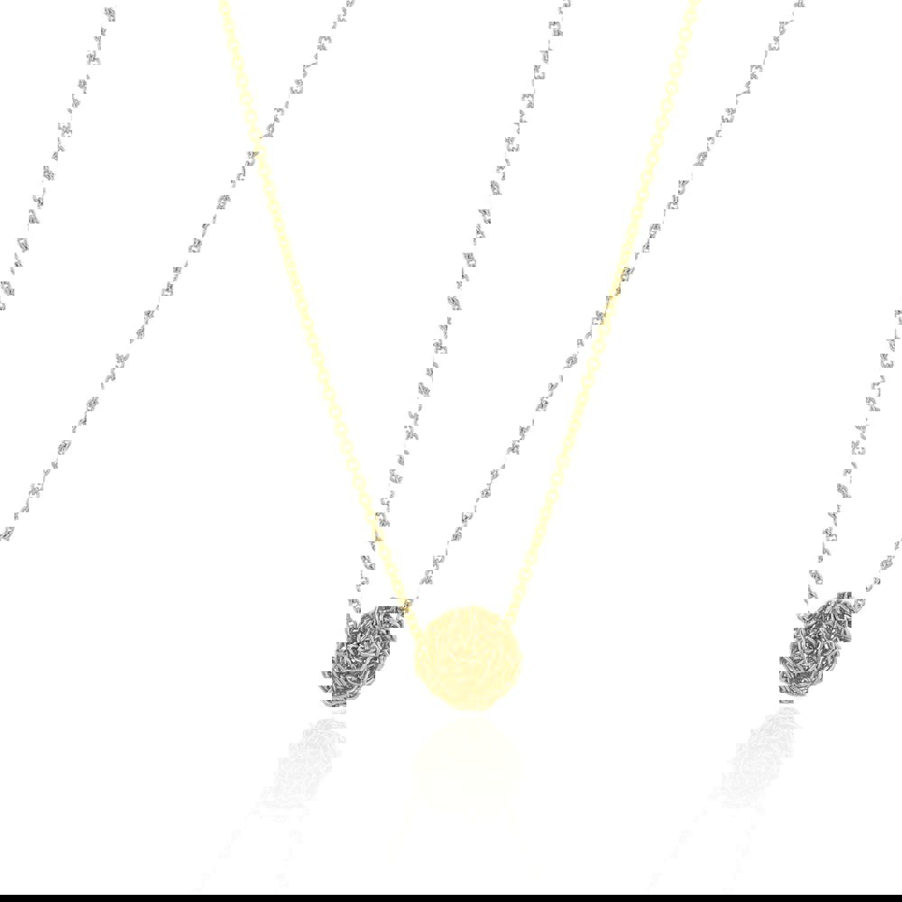 Aelita Jewellery Classic Hand Crocheted Yellow Gold Round Necklace