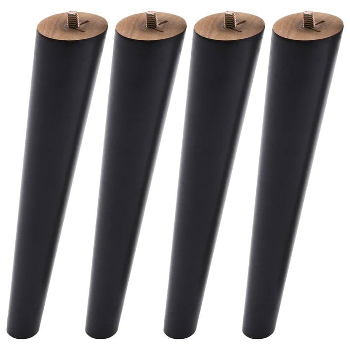 4 Pieces Sloped Wooden Furniture Legs Chair Sofa Feet Replacement Living and Home