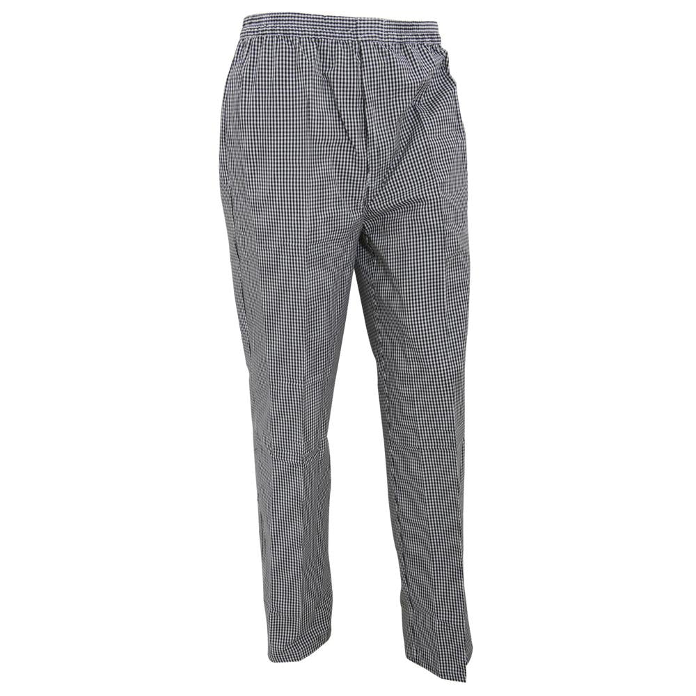 Premier Unisex Pull-on Chefs Trousers / Catering Workwear - Black/White Check - Black/White Check