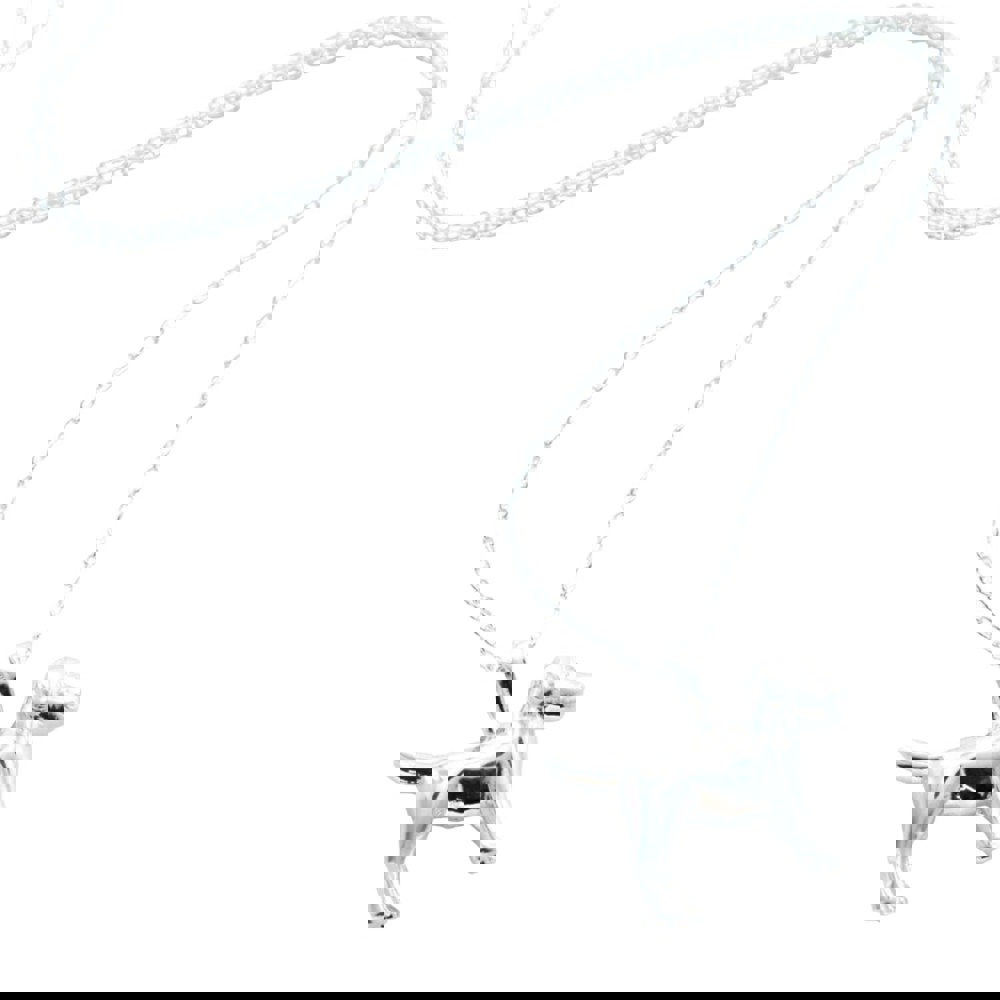 Sterling Silver 3D Dog Necklace - Reeves & Reeves