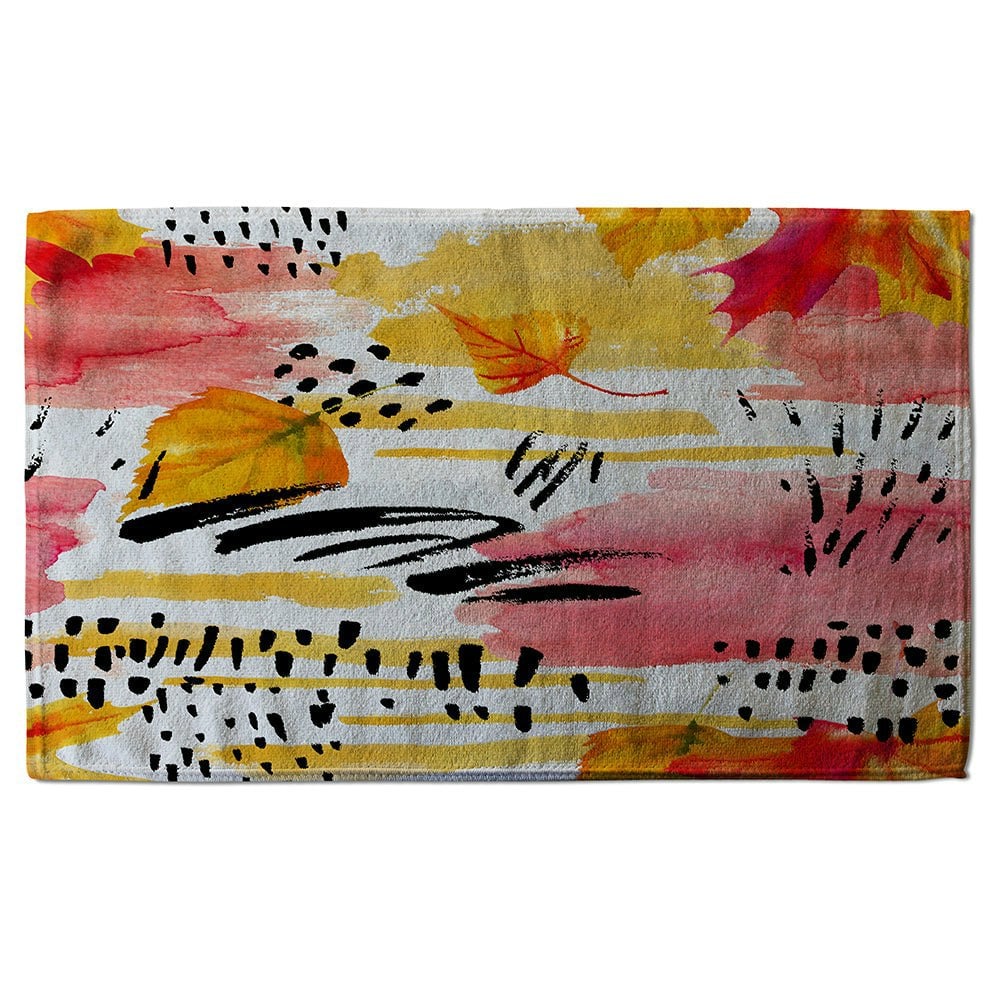 Benjamin Tate Design Abstract fall seamless pattern in Bright autumn colours (Bath Towel)