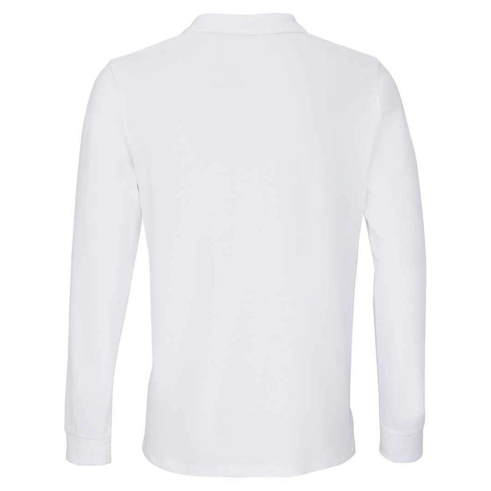 SOLS Unisex Adult Planet Long-Sleeved Polo Shirt - White