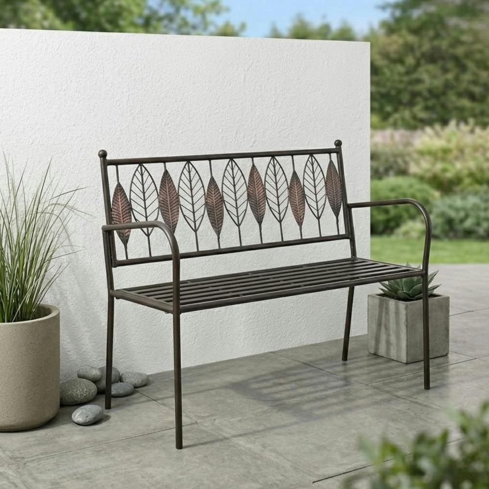 Garden Greatness Arboretum Leaf Rustic Garden Bench