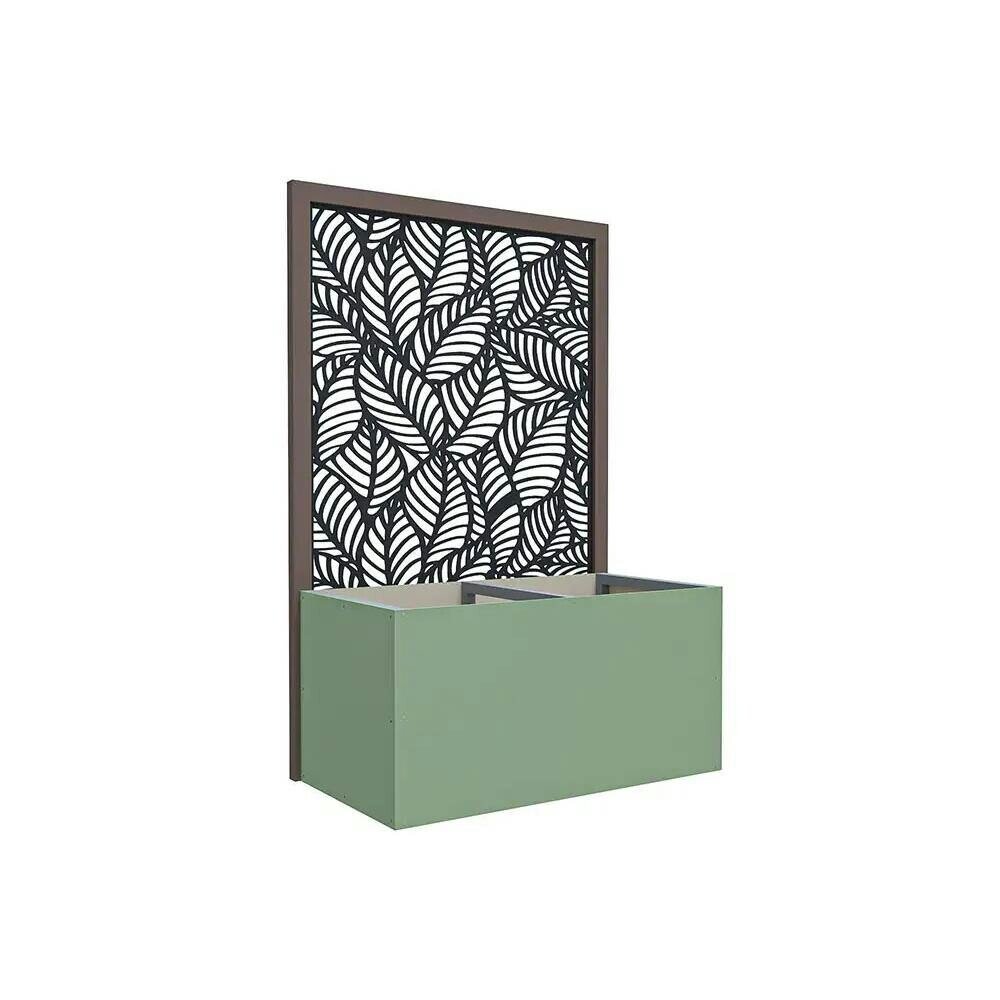 Dunster House Green Effect Garden Bed Planter with Decorative 1200mm x 600mm x 600mm