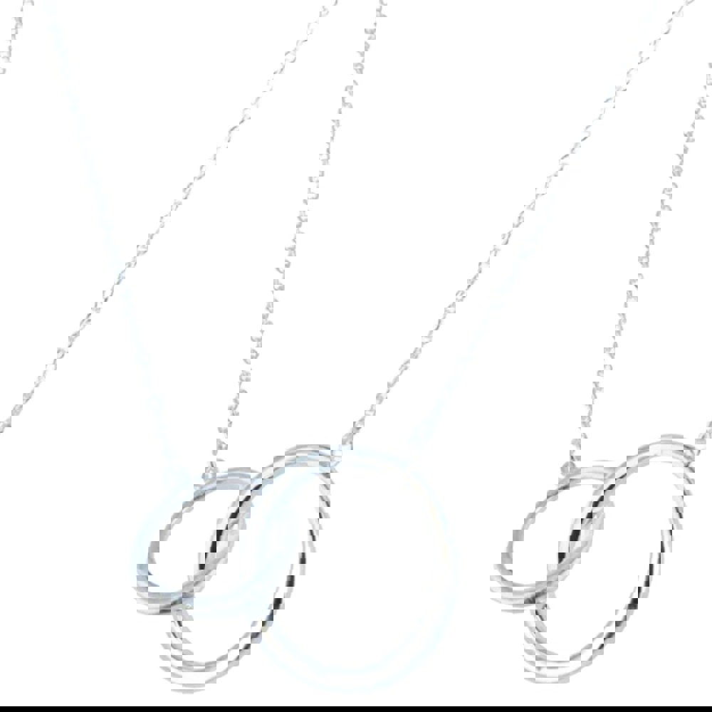 Twin Ring Sterling Silver Necklace - Reeves & Reeves