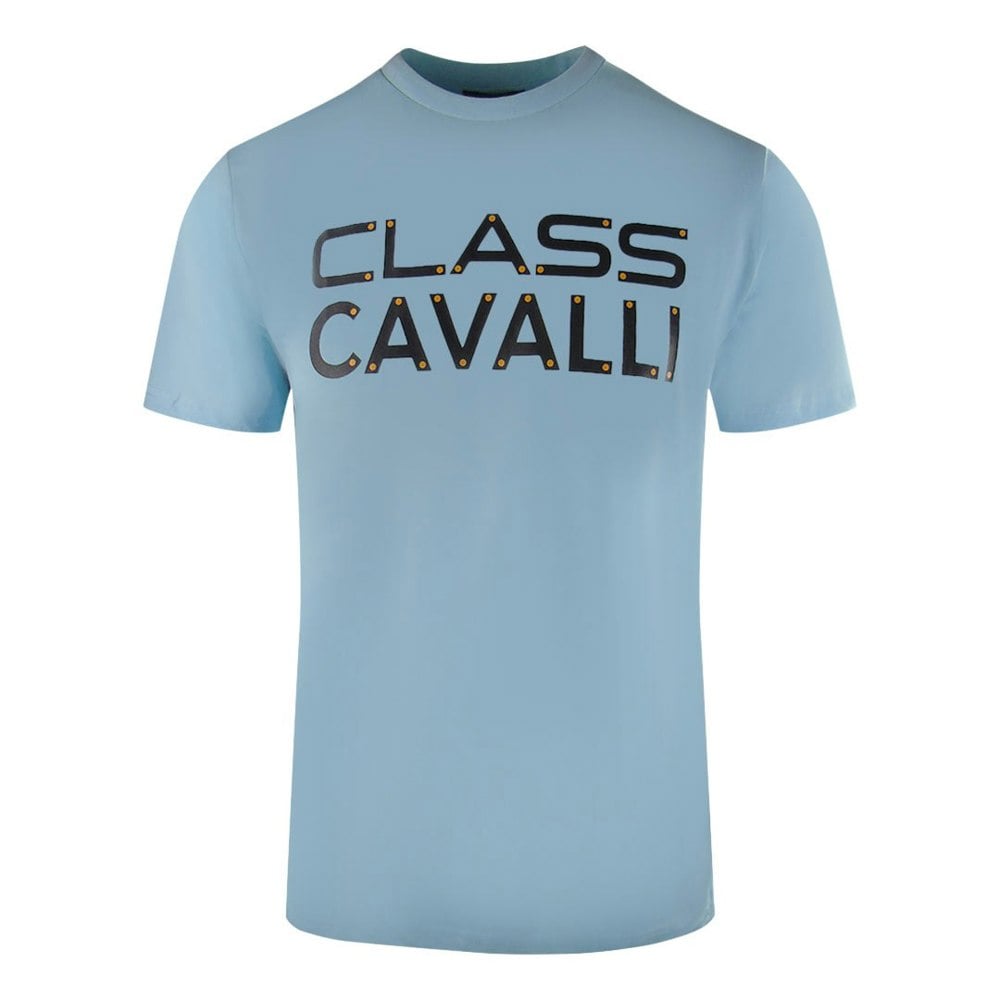 Cavalli Class Bolted Logo Light Blue T-Shirt M