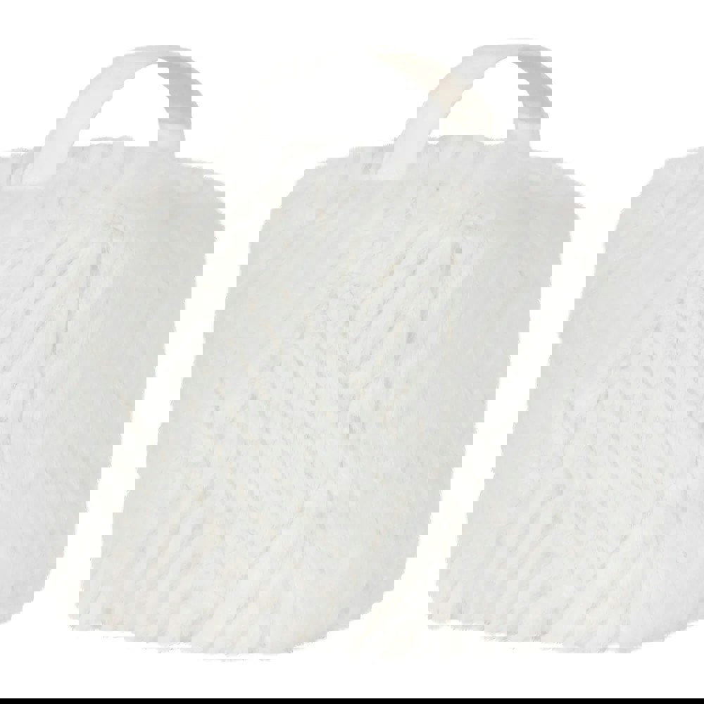 Paoletti Sonnet Faux Fur Doorstop - White