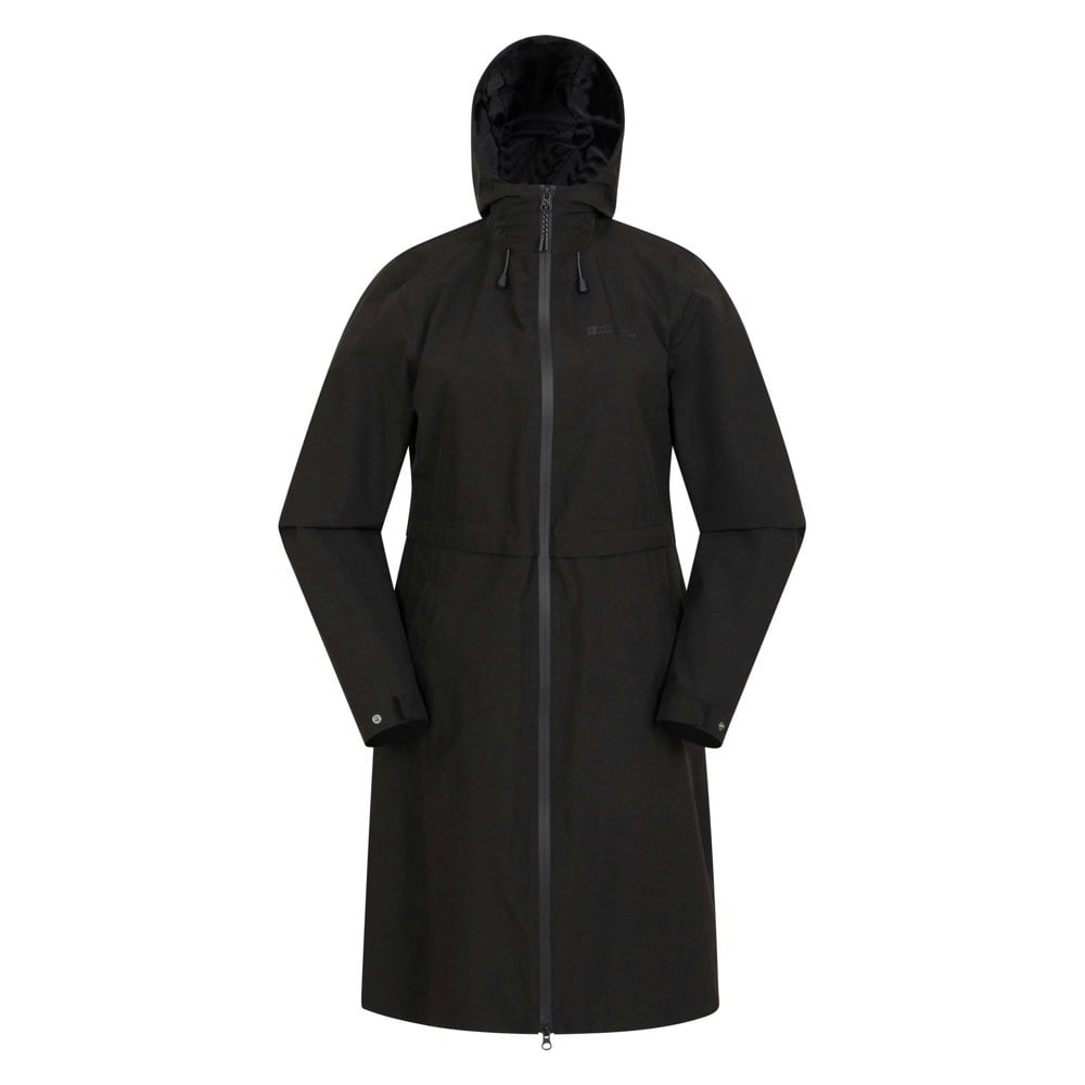 Mountain Warehouse Womens/Ladies Hilltop Extra Long Waterproof Jacket - Black