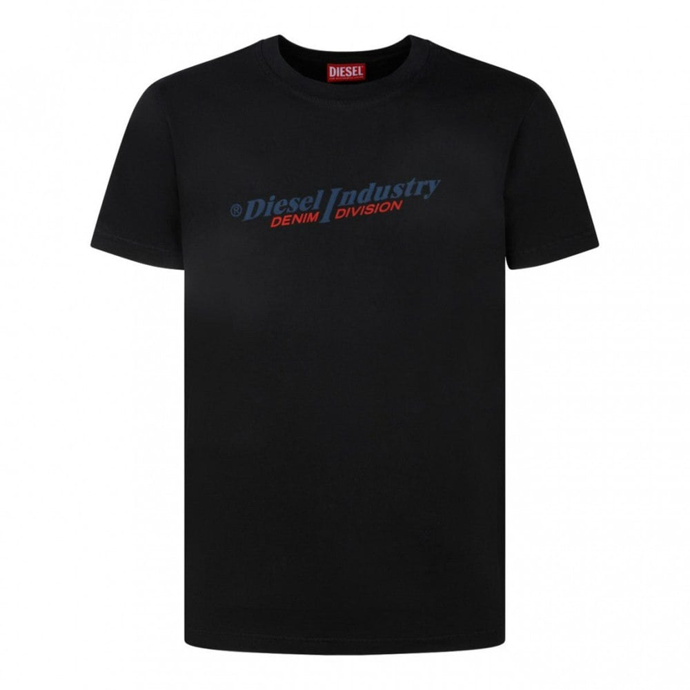 Diesel Industry Denim Logo T-Shirt  - Black