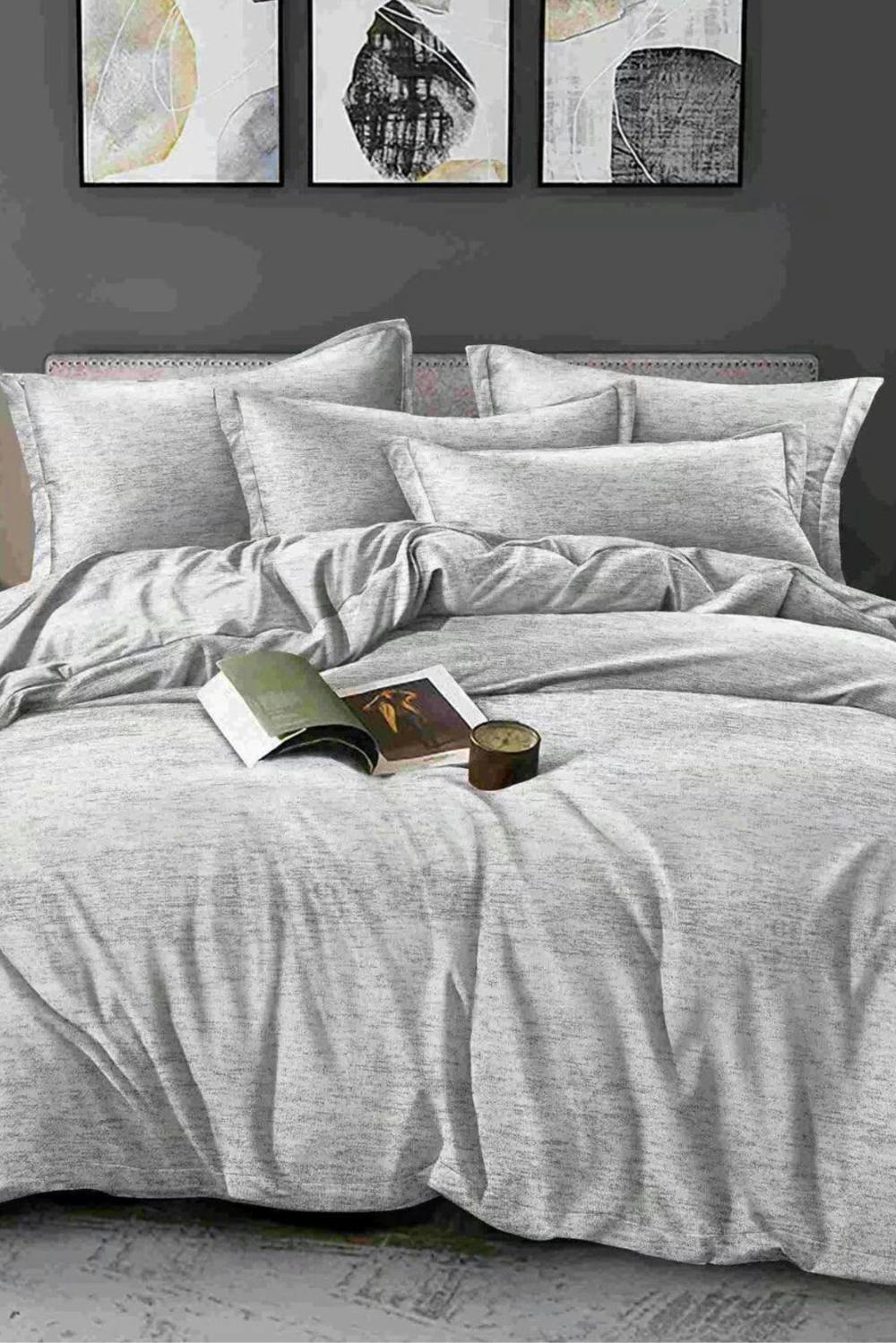 Ezysleep Grey Marl Printed Duvet Set