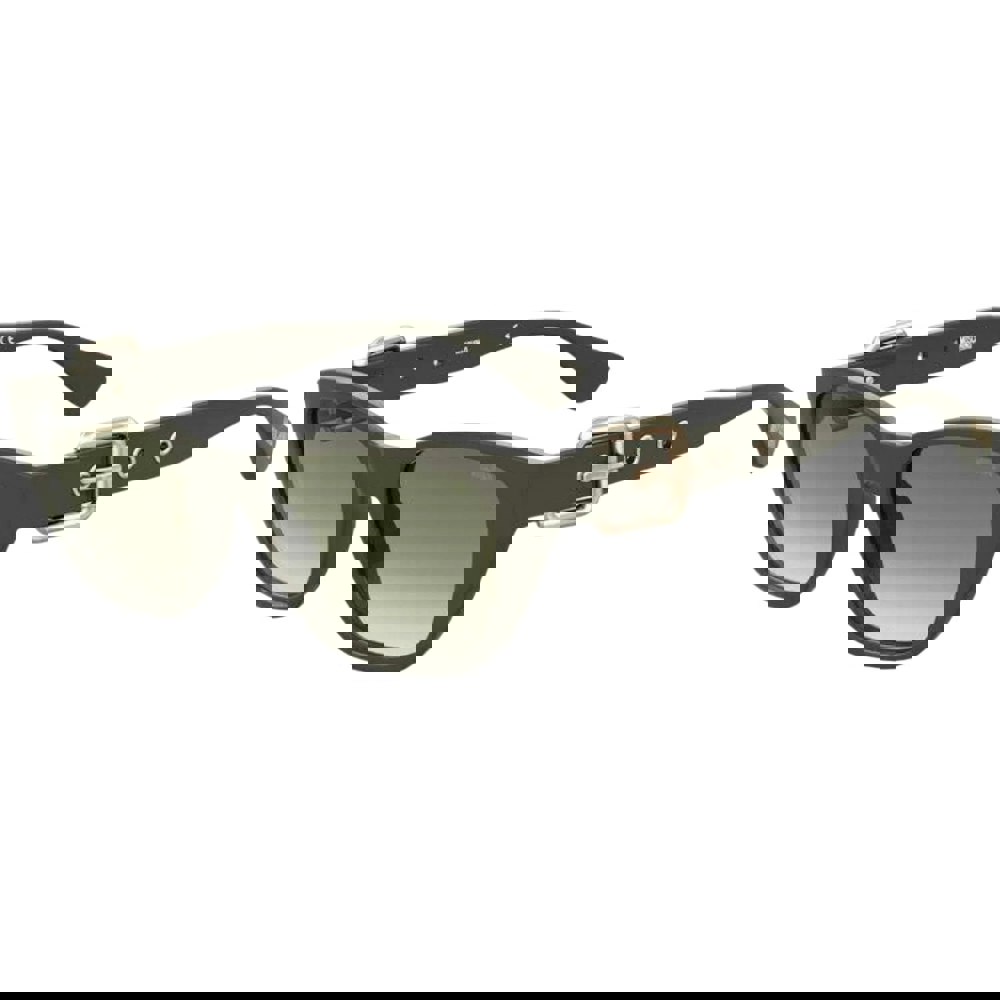 Moschino Buckle Arms Matte Dark Green Sunglasses