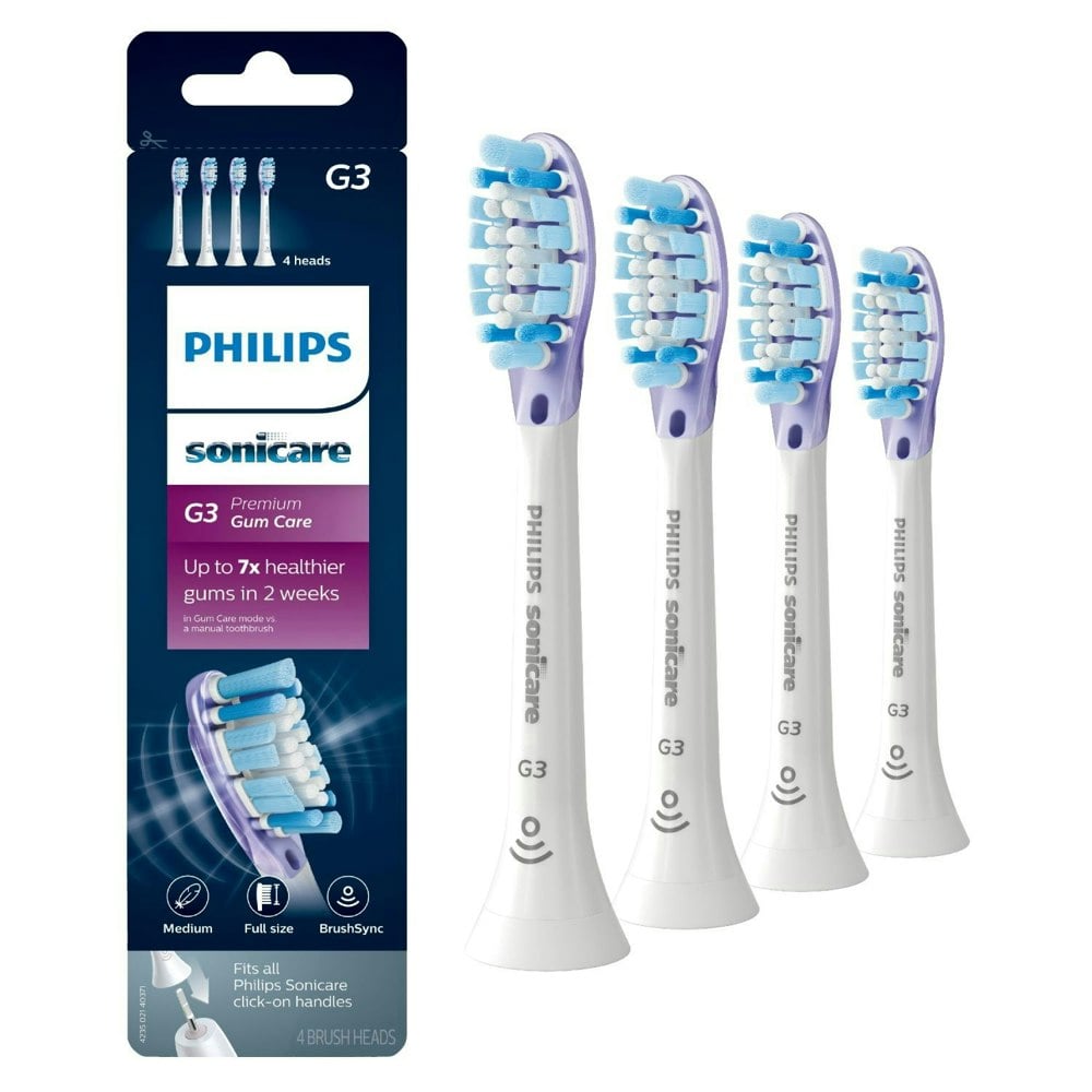 Philips Sonicare G3 HX9054/17 Premium Gum Care Brush Heads 4pk White