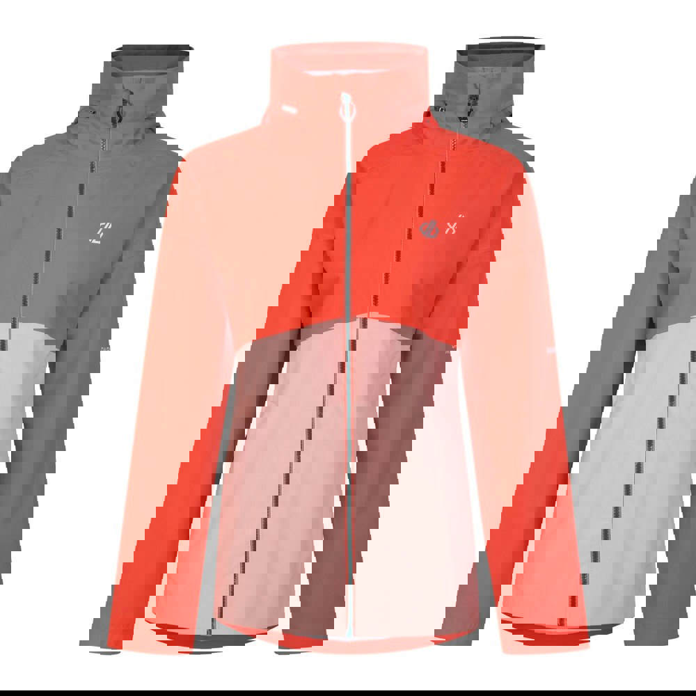Dare 2B Women's Trail Colour Block Waterproof Jacket - Neon Peach