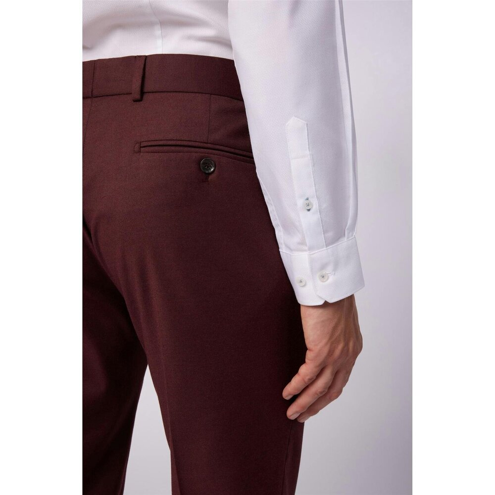 Antique Rogue Slim Fit Harley Mulberry Flannel Trouser