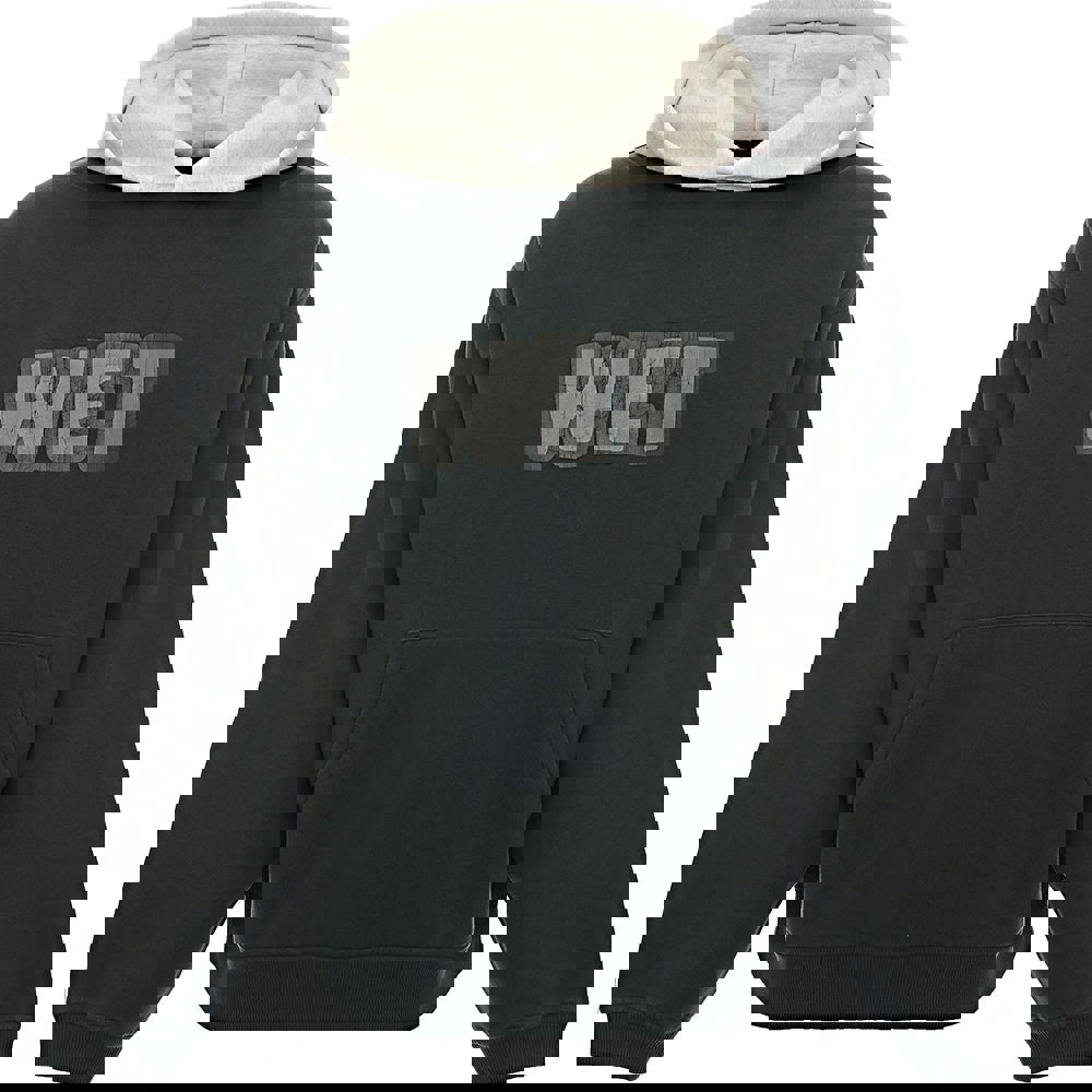 Erl Mens Wet Bicolor Hoody in Black