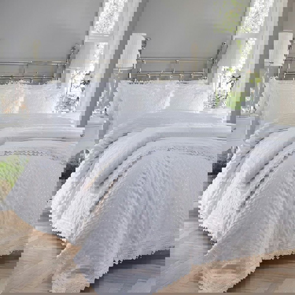 Portfolio Home Broderie Anglaise Quilted Bedspread
