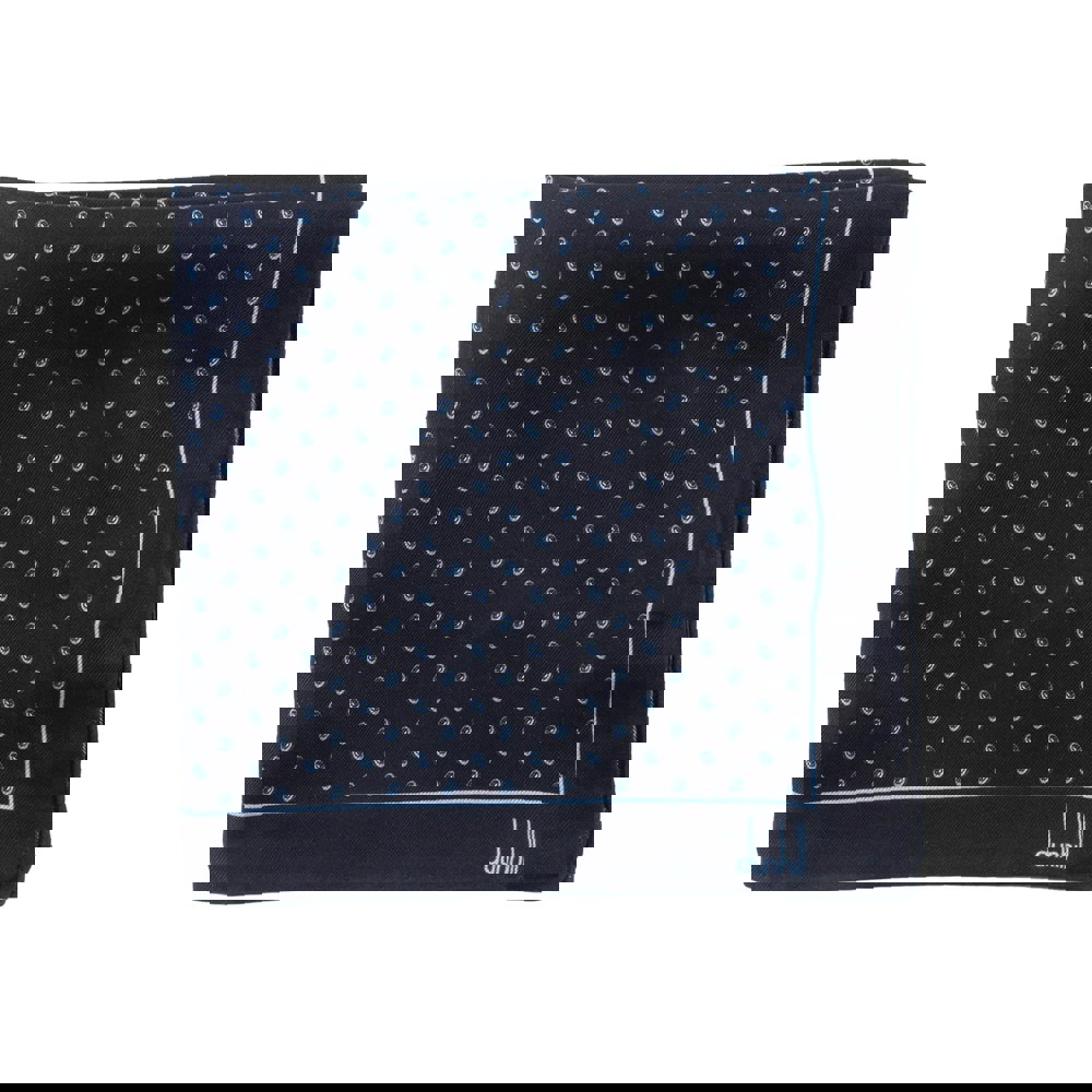 Dunhill mulberry silk pocket square Luxurious silk with a hexbolt pattern