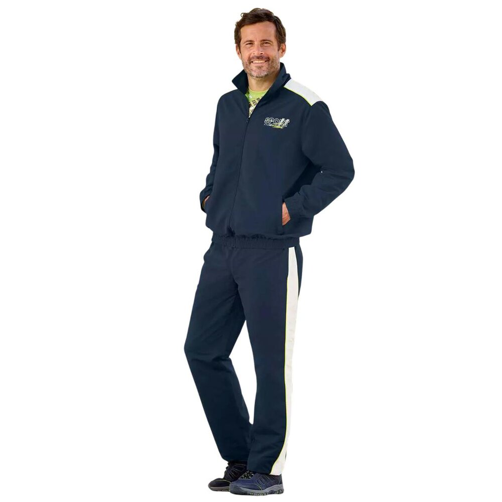 Atlas For Men Mens Sporty Microfibre Tracksuit - Navy