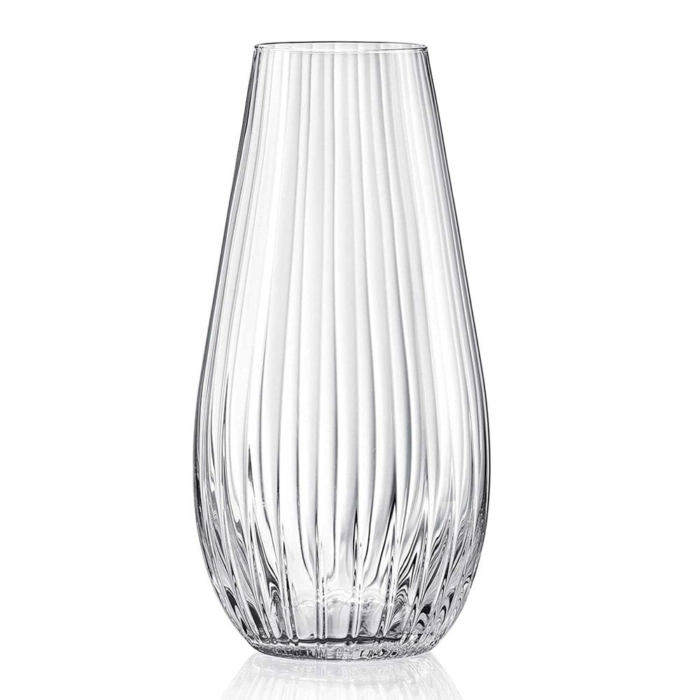 Diamante Mirage Waterfall Crystal Barrel Vase - 25cm