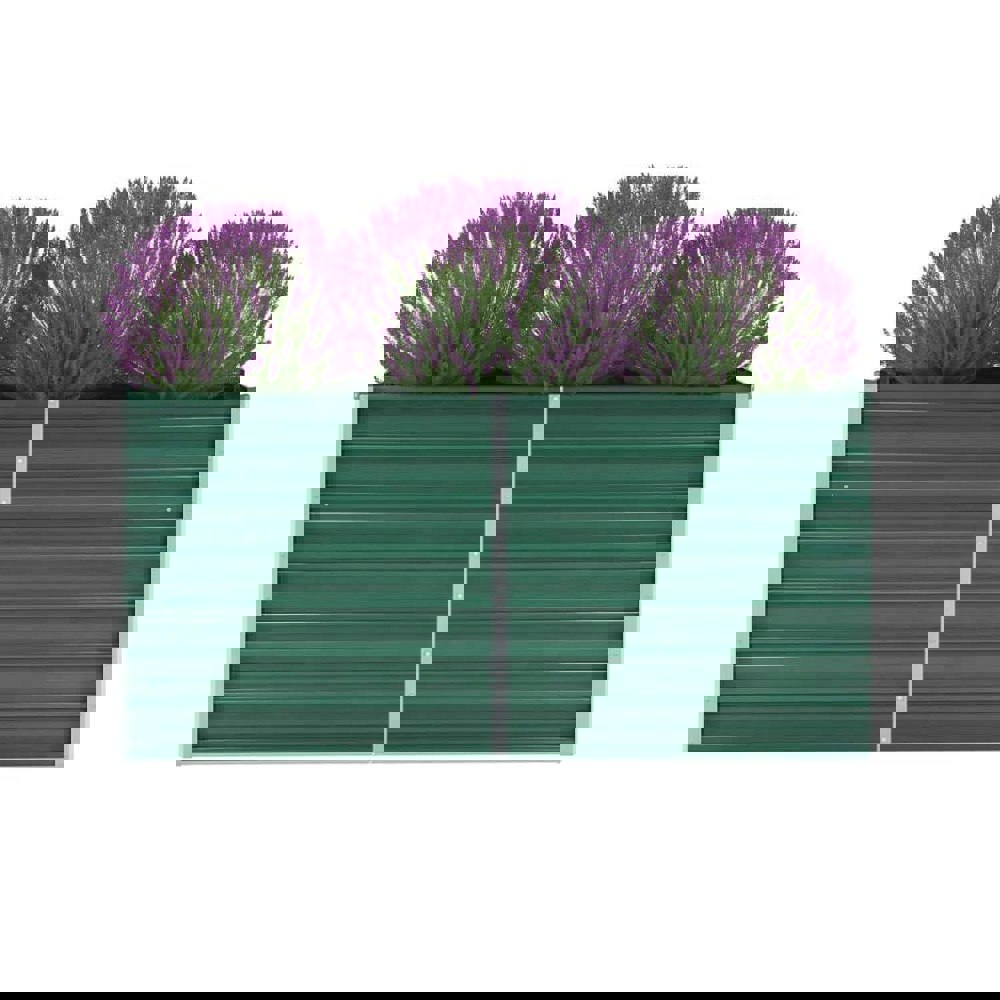 Berkfield Garden Raised Bed Galvanised Steel 160x40x77 cm Green