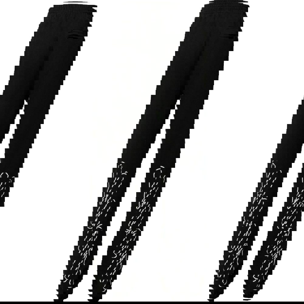 Off-White Wave Outline Diag Design Black Sweatpants XS