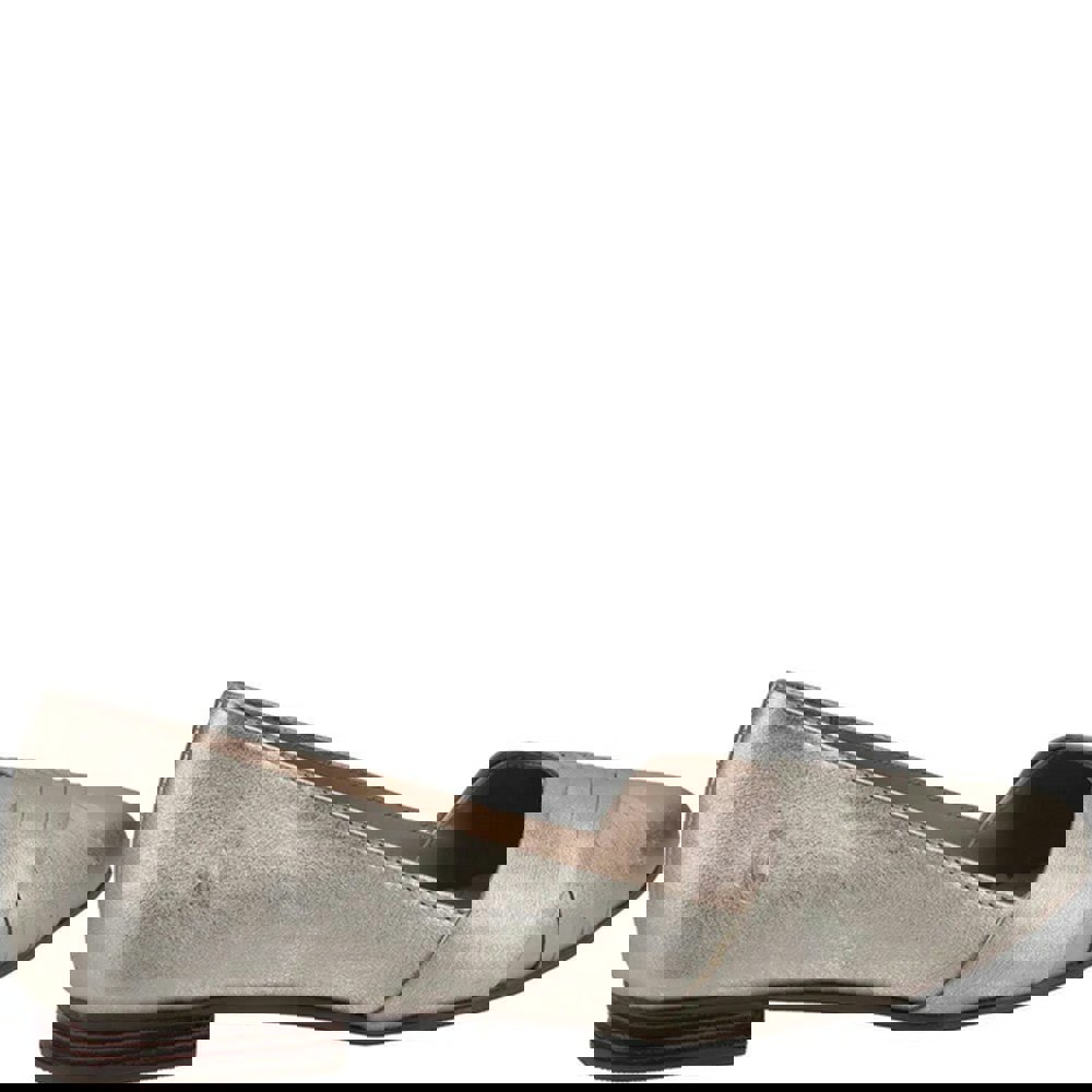 Hush Puppies Womens/Ladies MARLEY Metallic Leather Ballet Shoes - Gold
