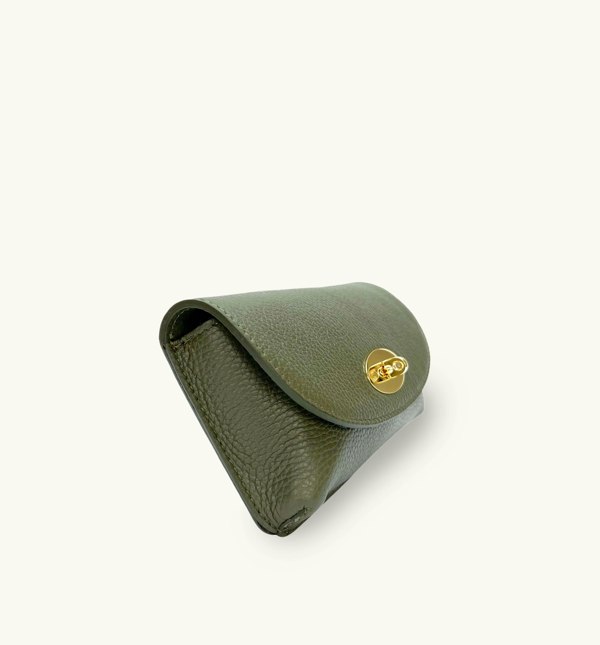 Apatchy The Mila Olive Green Leather Phone Bag