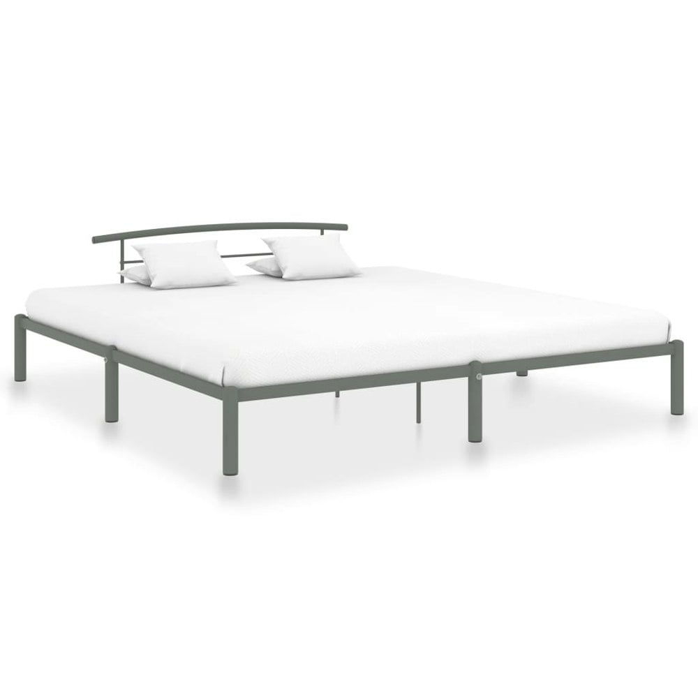 Berkfield Bed Frame Grey Metal 200x200 cm